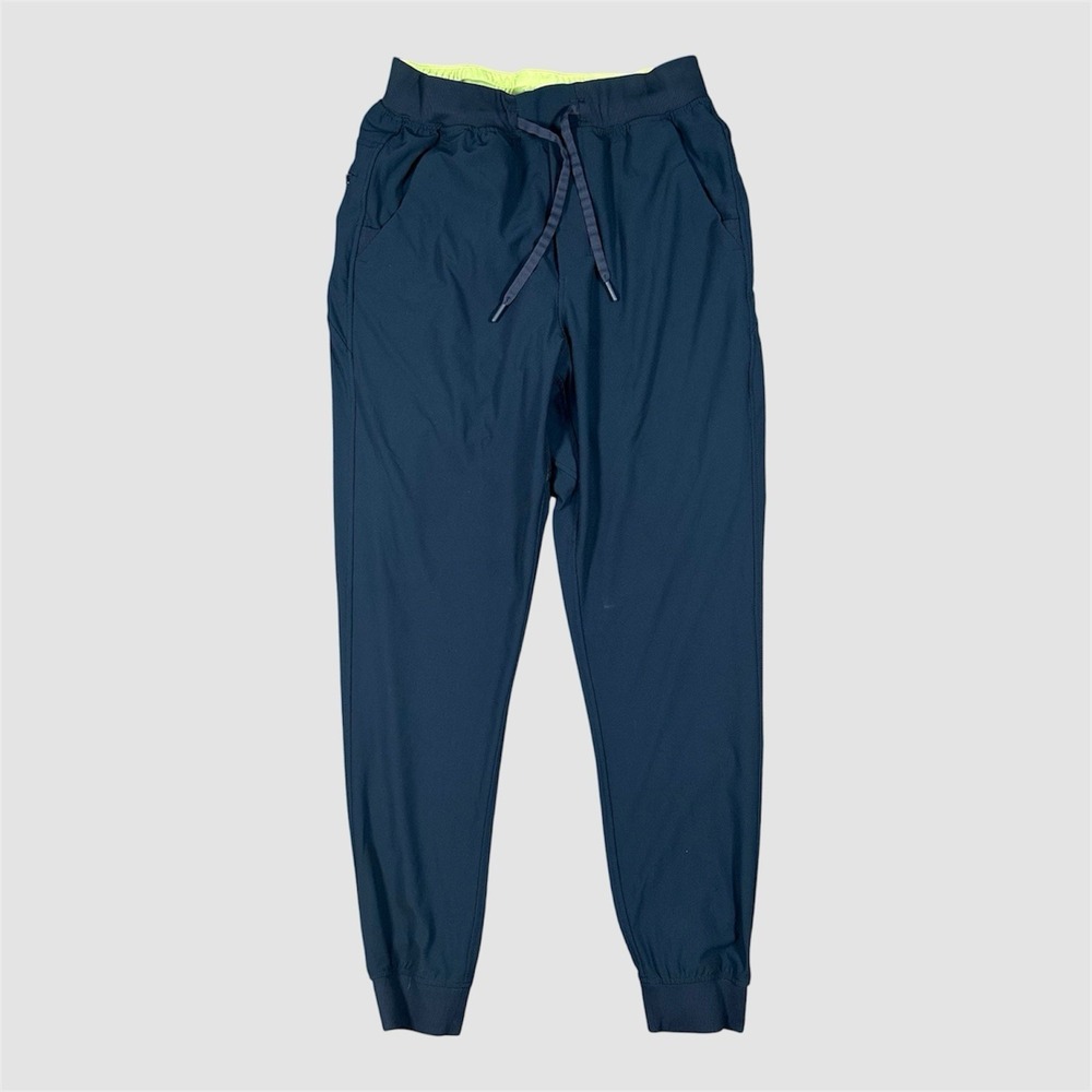 Birddogs Pants Mens Large Blue Joggers Elastic Waist Zip Pocket Stretch Athletic